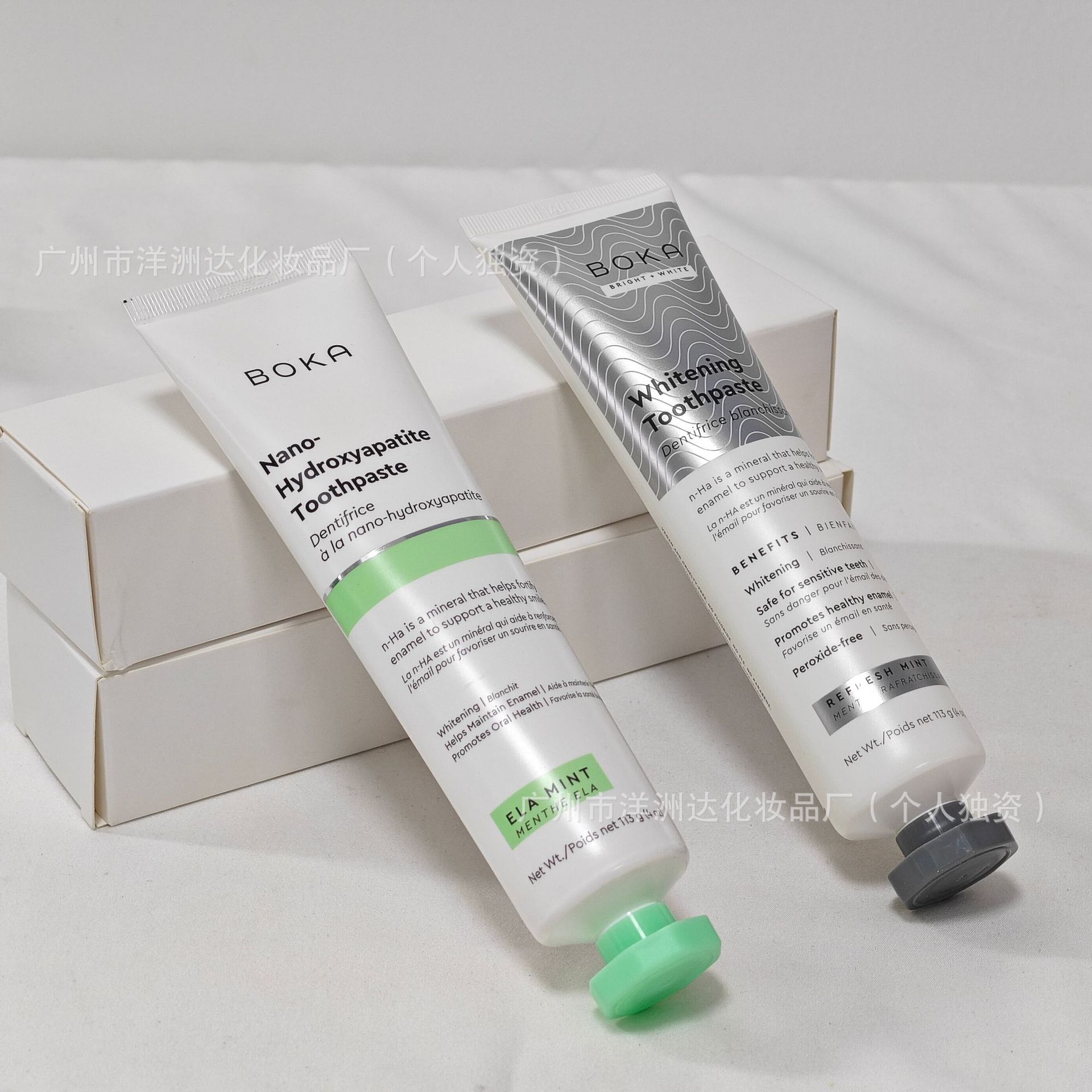 Remineralizing Toothpaste - BOKA fluoride-free mint toothpaste, suitable for