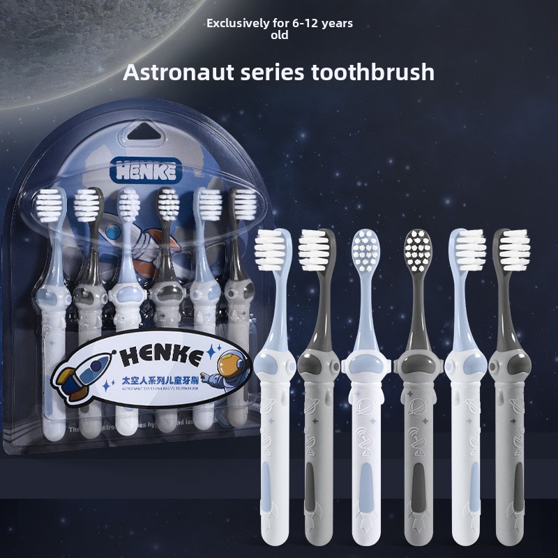 Teeth Whitening Toothbrush - 6-12 year old astronaut children's toothbrush,