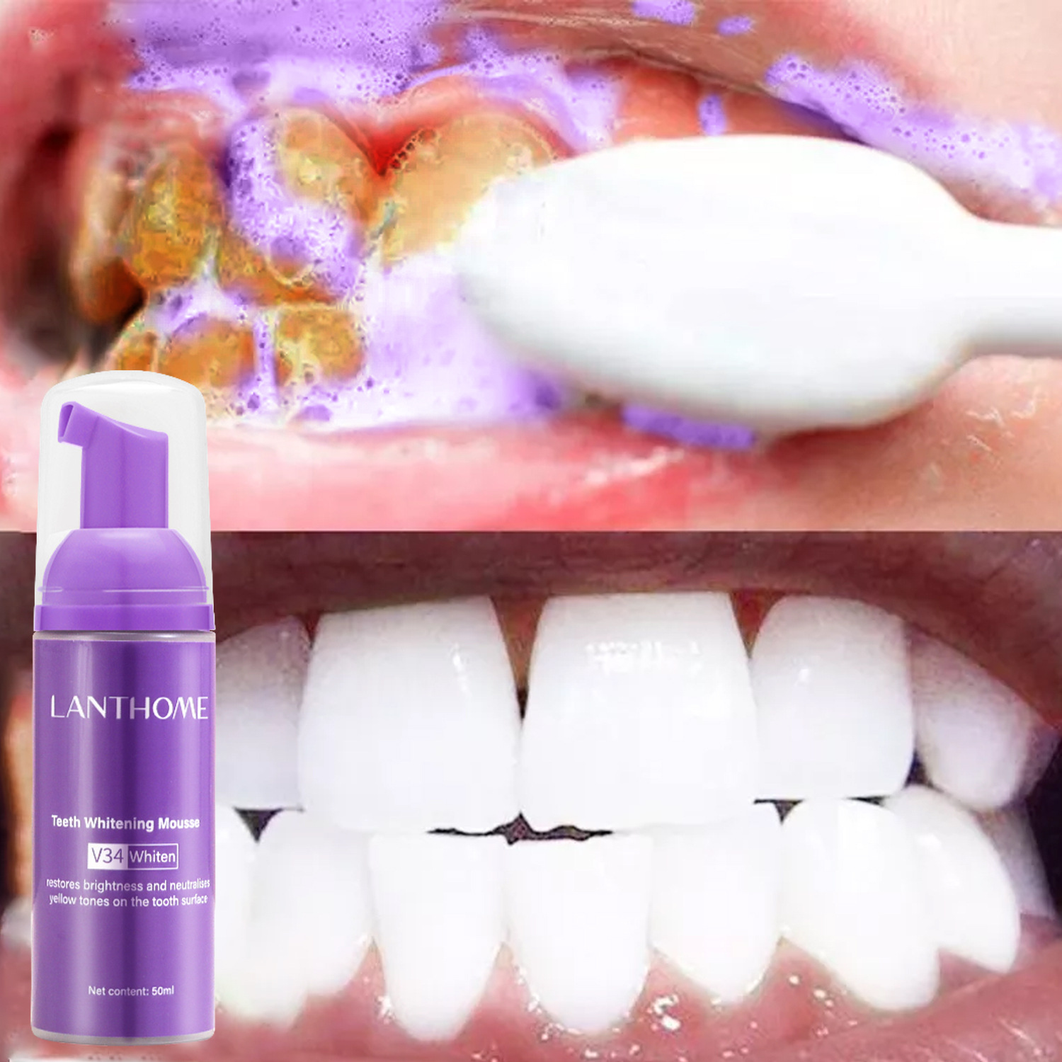 Teeth Whitening/Bleaching - V34 Teeth Whitening Mousse Toothpaste Remove