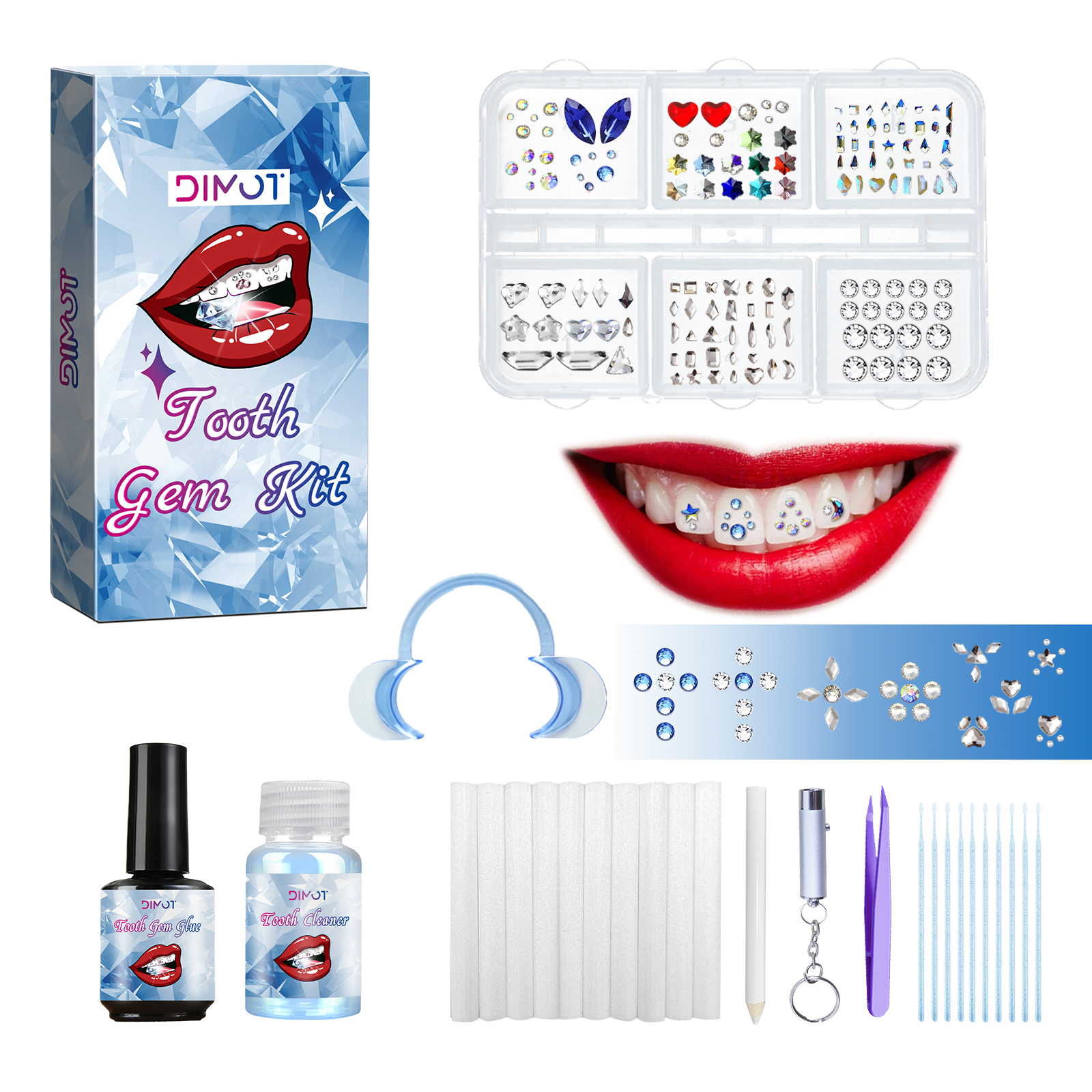 Tooth Gem Kit - Dental Tooth Gems Kit DIY Crystal