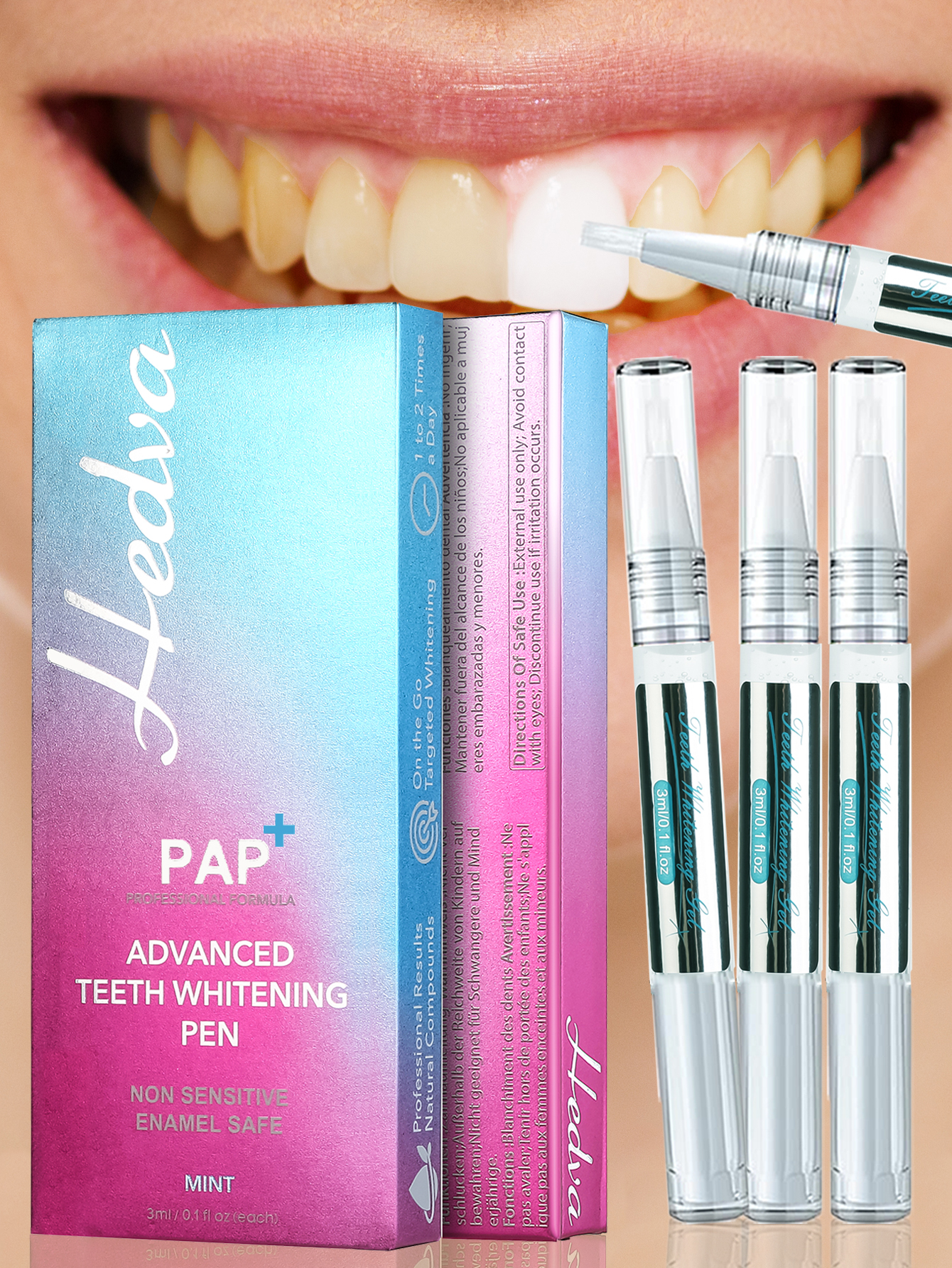 Hedva PAP+ Teeth Whitening Pen - Teeth Whitening Gel Pen ulasan dan harga