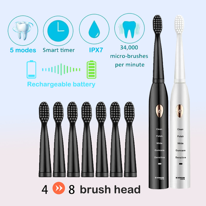 Electric Toothbrush 5-gear Mod - Teeth Whitening Toothbrush ulasan dan harga