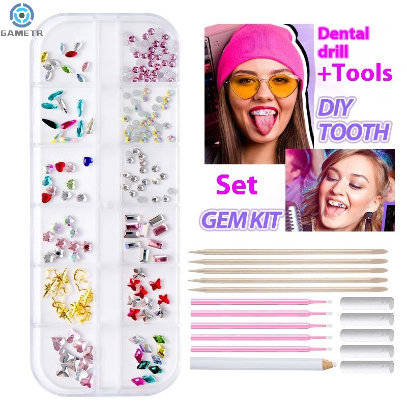 1 Set Dental Tooth Gems Crysta - Tooth Gem Kit ulasan dan harga