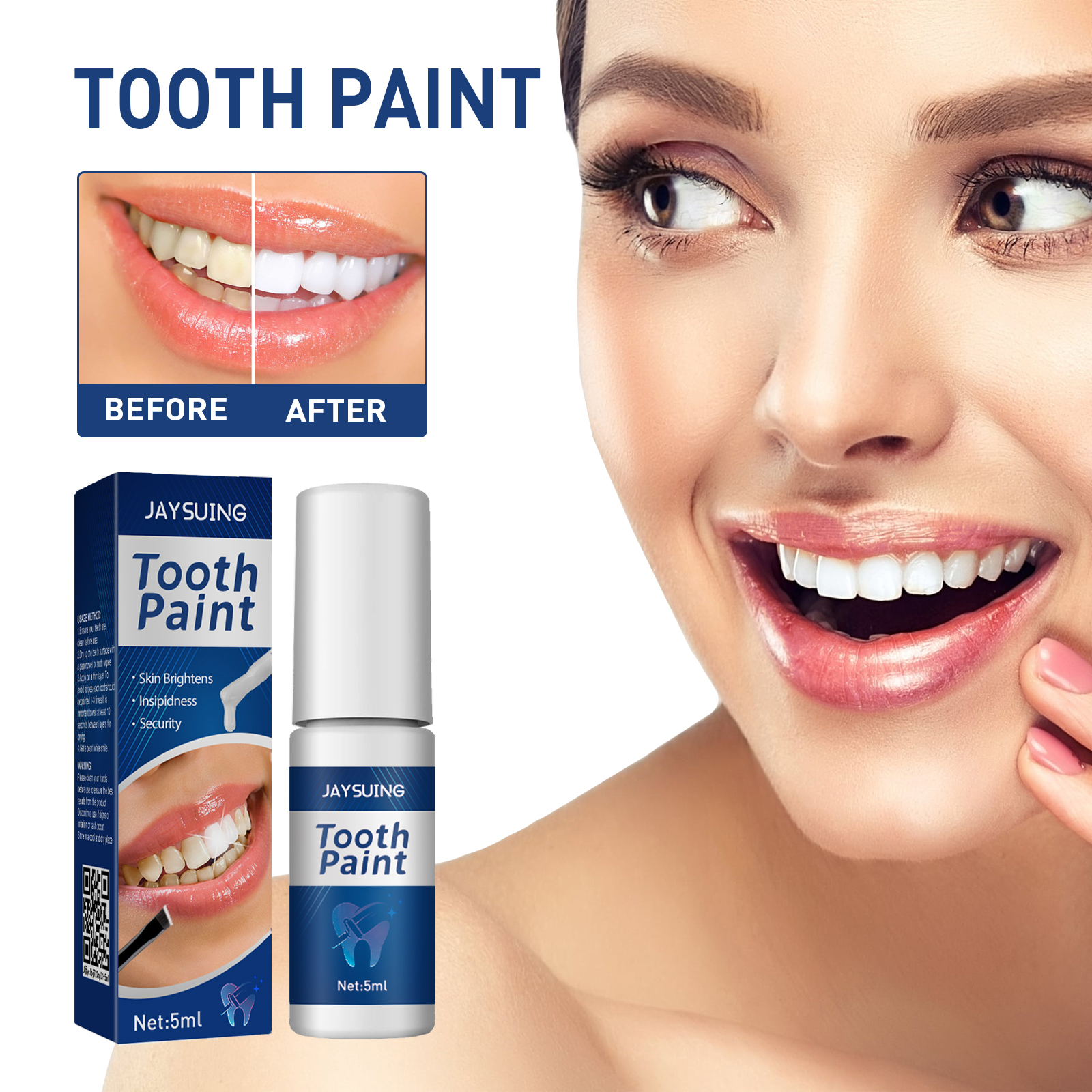 Instant Teeth Whitening Paint  - Remineralizing Toothpaste ulasan dan harga