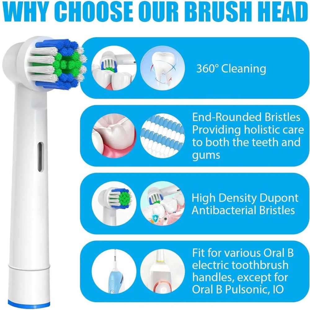 20pcs Electric Toothbrush Head - Teeth Whitening Machine Professional ulasan dan harga