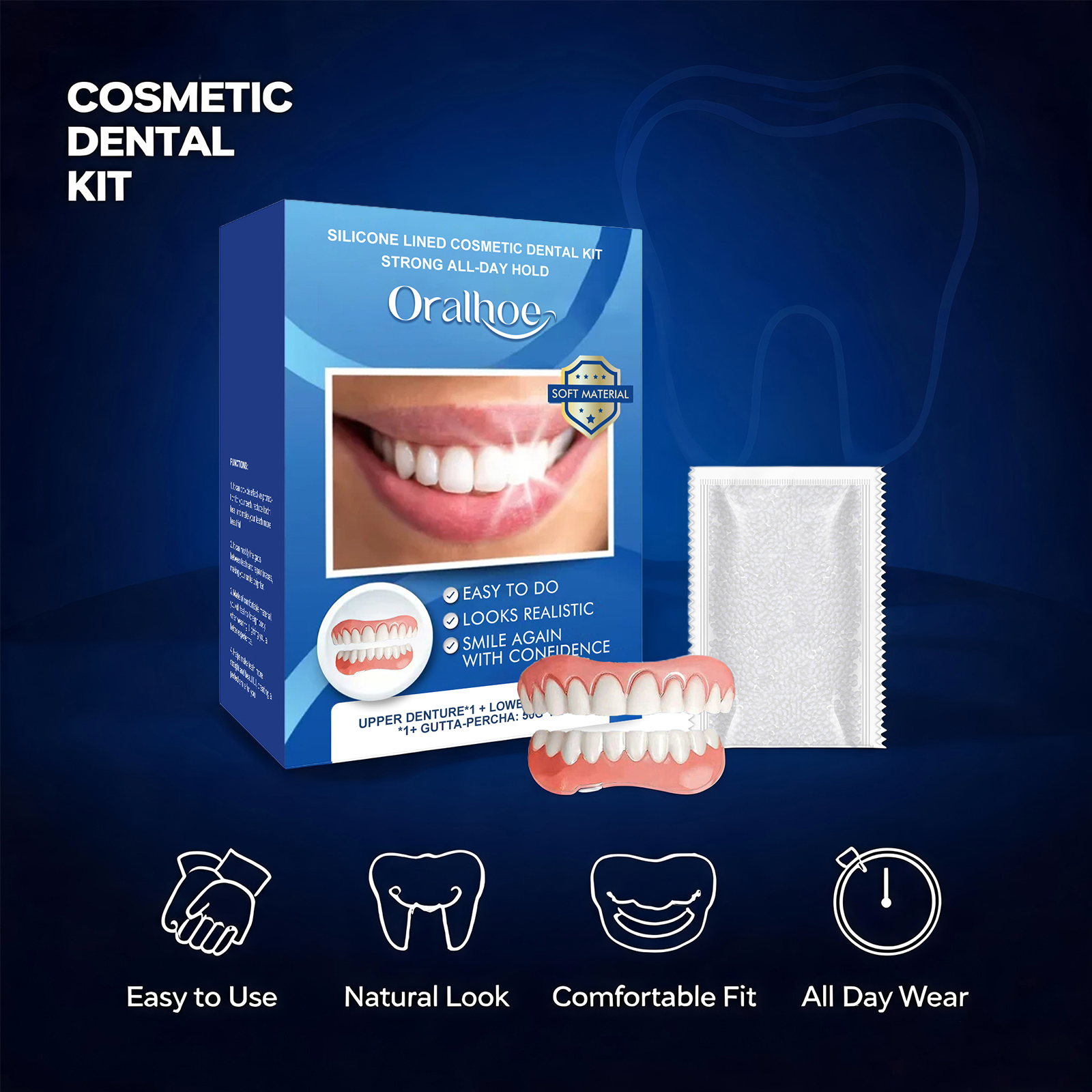 Silicone Lined Cosmetic Dental - Teeth Whitening Instant ulasan dan harga