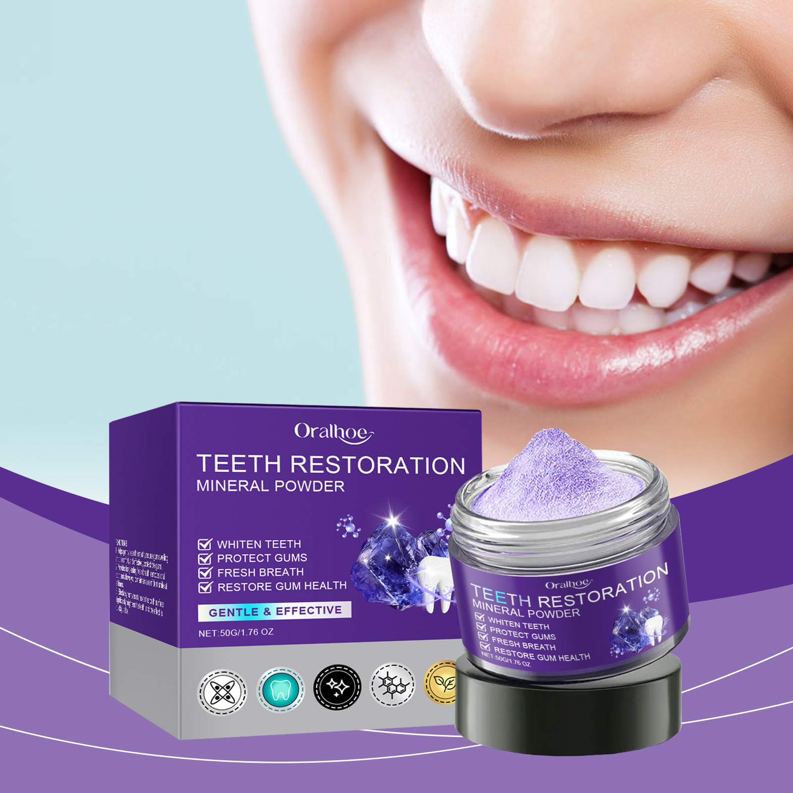 Teeth Restoration Mineral Powd - Teeth Whitening Instant ulasan dan harga