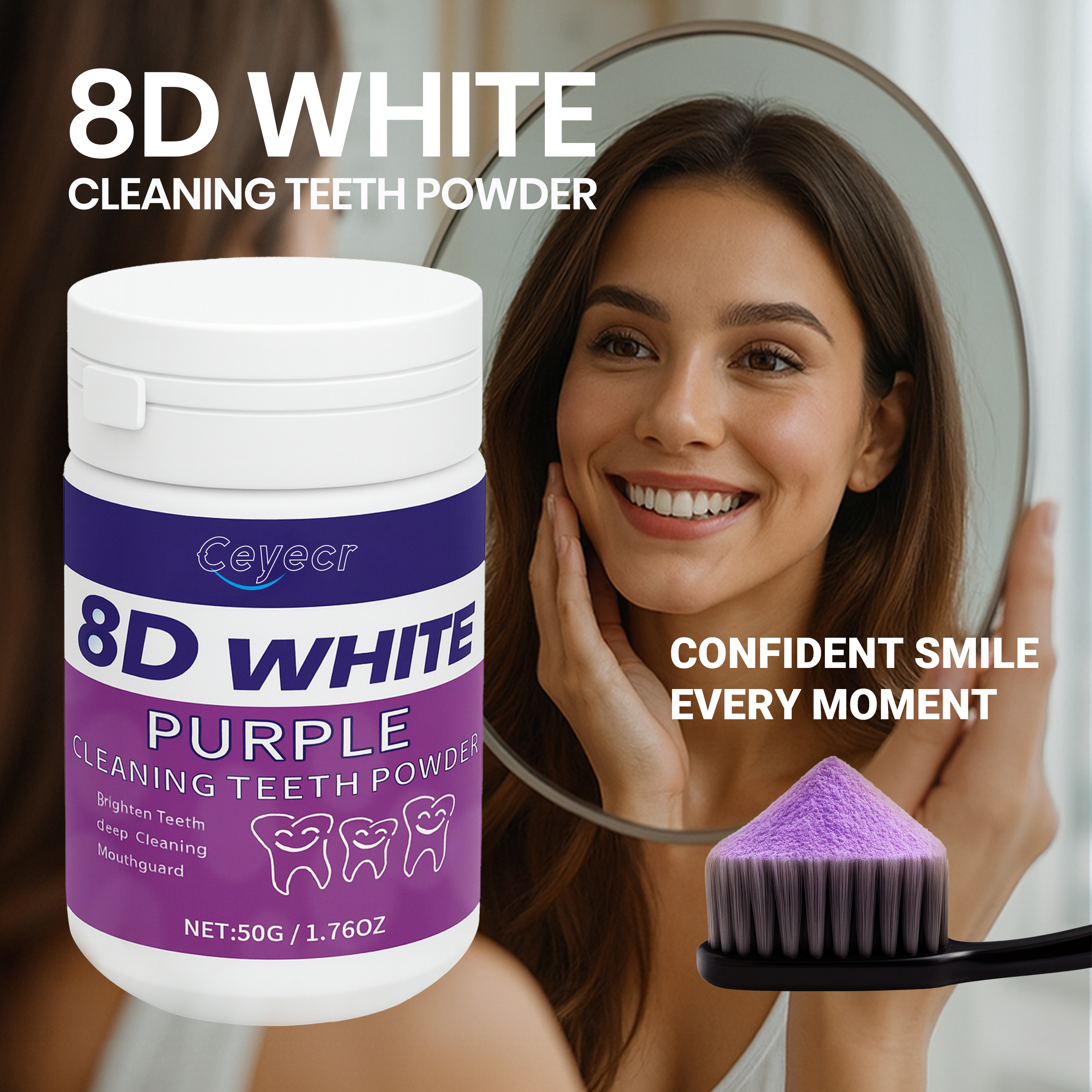 8D white Teeth Whitening Powde - Teeth Whitening Instant ulasan dan harga