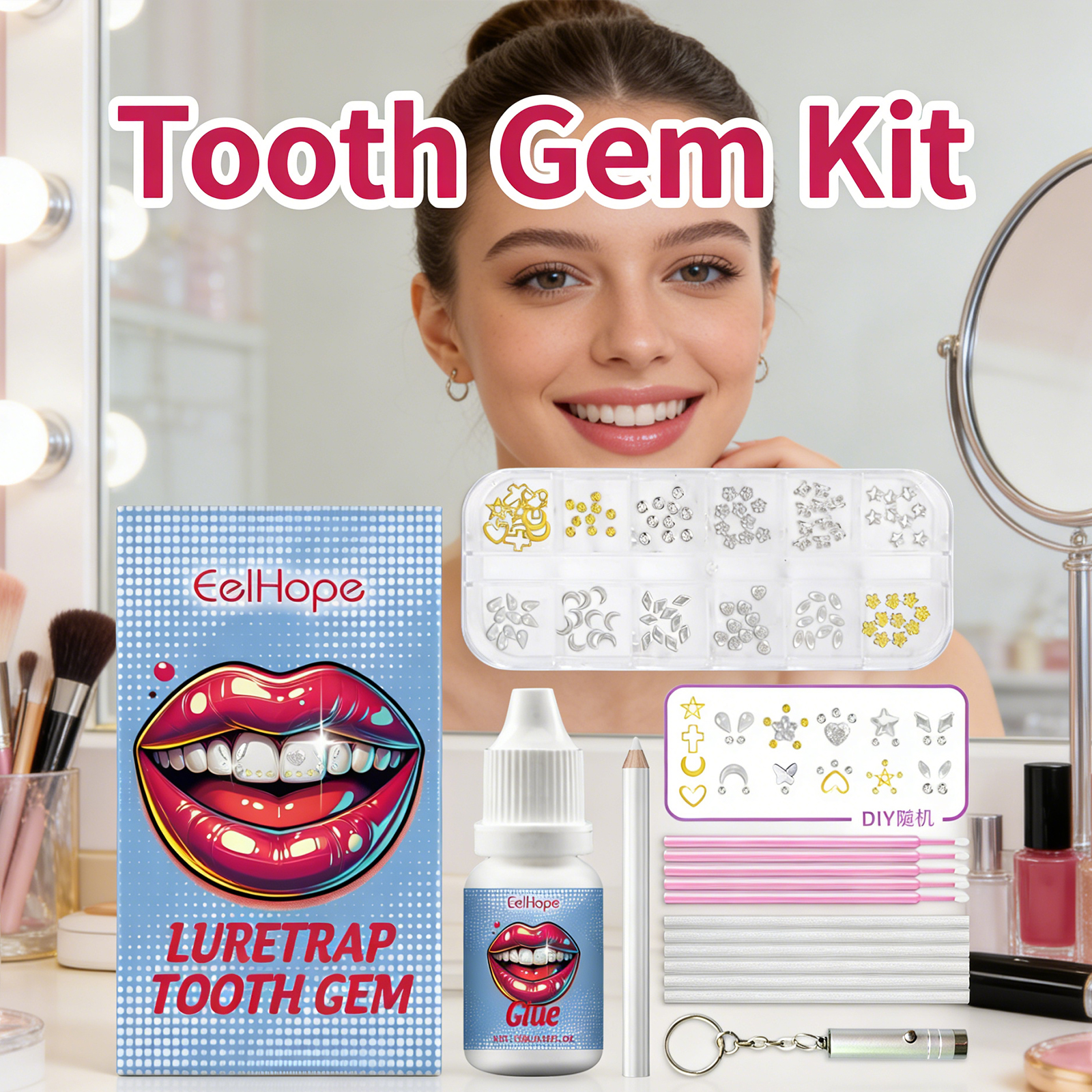 Tooth Gems Sparkling Teeth Jew - Tooth Gem Kit ulasan dan harga