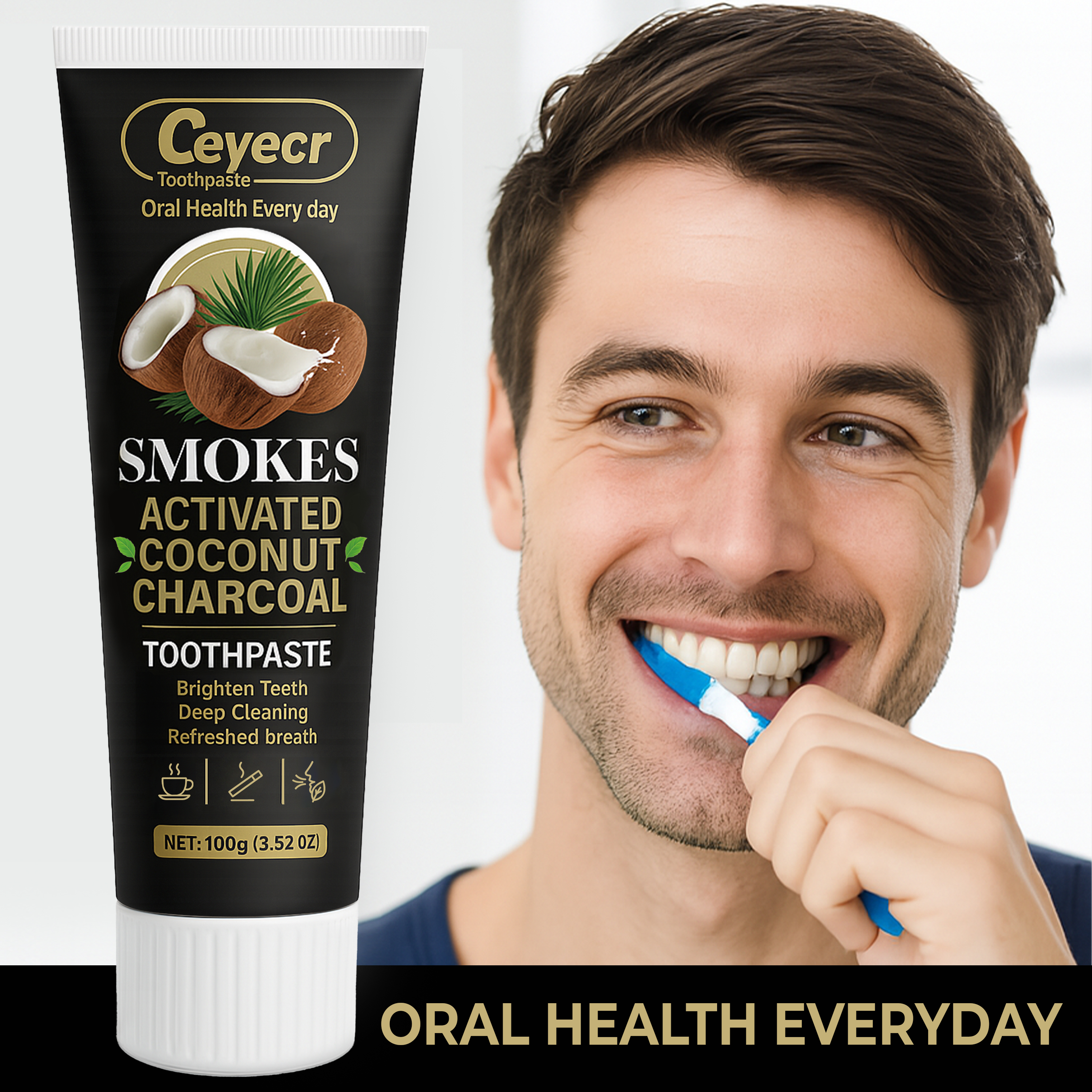 1pc Natural Activated Charcoal - Teeth Whitening Thailand ulasan dan harga