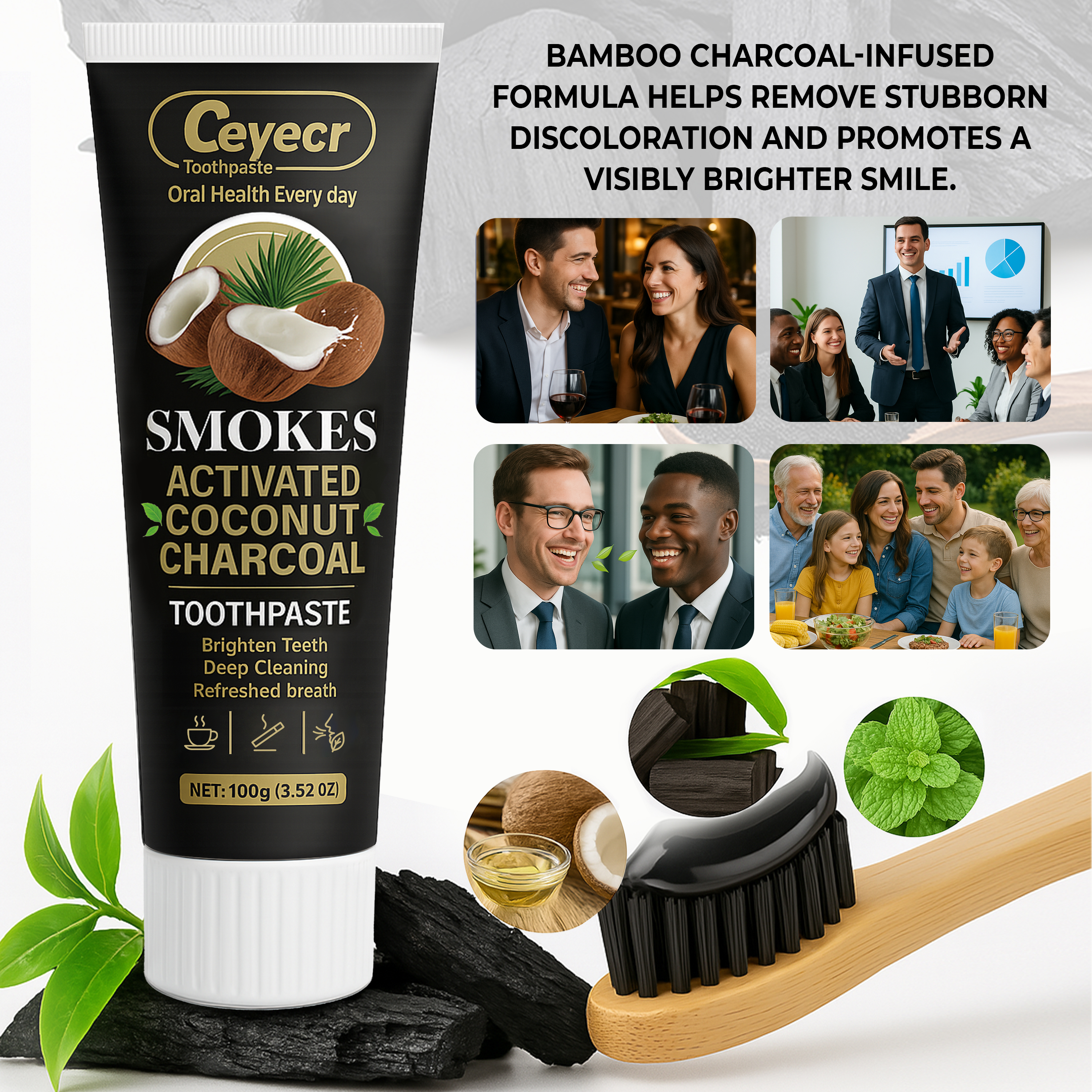 1pc Natural Activated Charcoal - Teeth Whitening Thailand ulasan dan harga