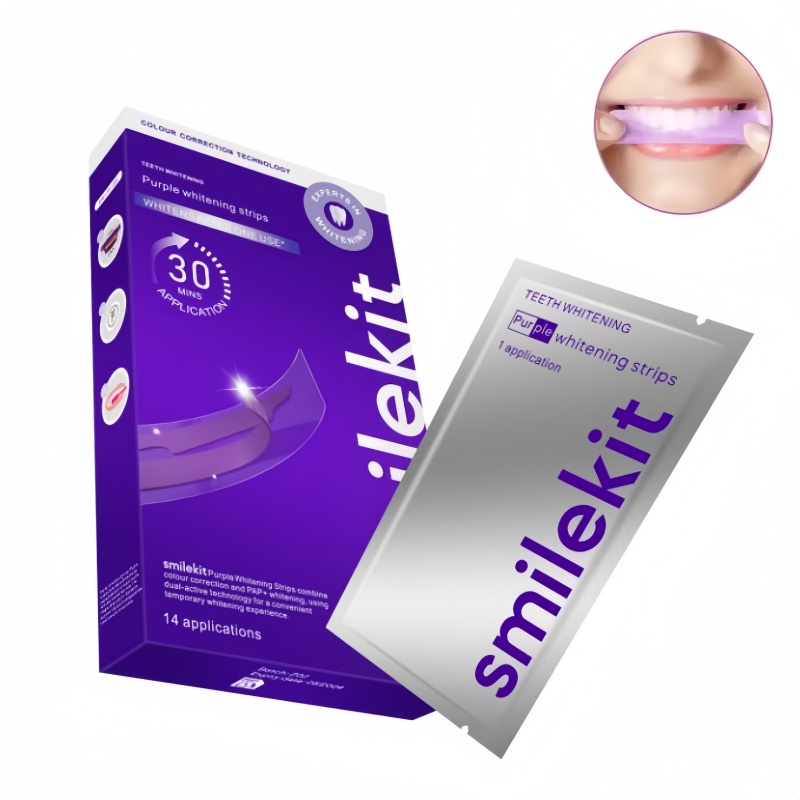 14 Pairs Purple Dental Strips  - Teeth Whitening Gel Pen ulasan dan harga