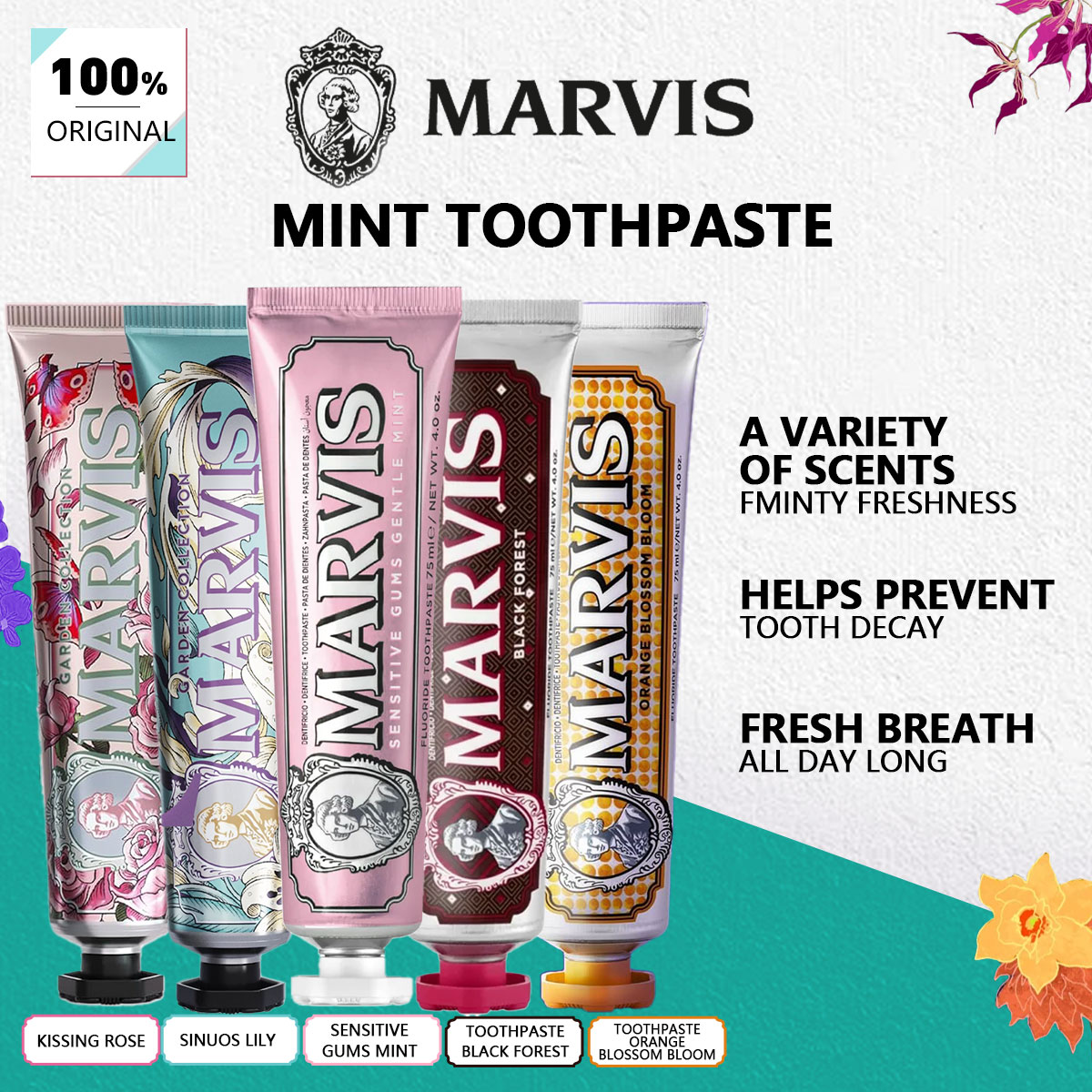 Marvis Toothpaste 75ml,Silky S - Teeth Whitening Thailand ulasan dan harga