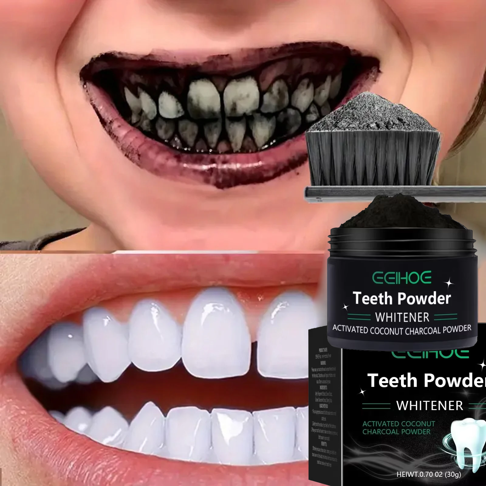 Teeth Brightening Whitening Po - Teeth Whitening Instant ulasan dan harga
