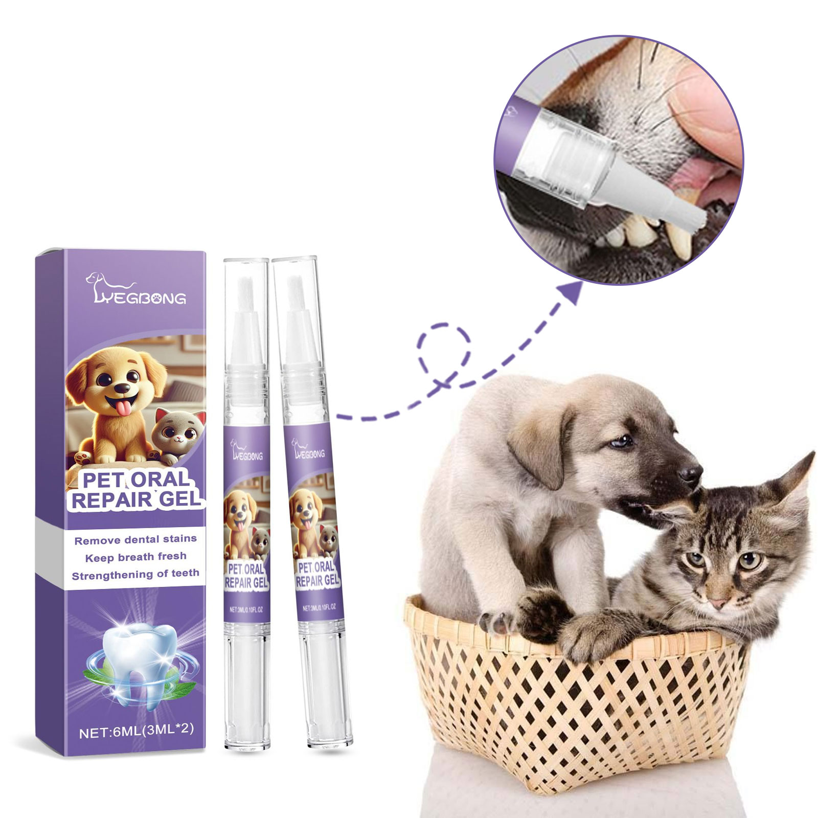 12pcs Pet Toothbrush Pen Denta - Teeth Whitening Gel Pen ulasan dan harga