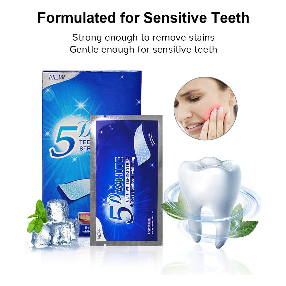 5D White Teeth Whitening Strip - Teeth Whitening Gel Pen ulasan dan harga