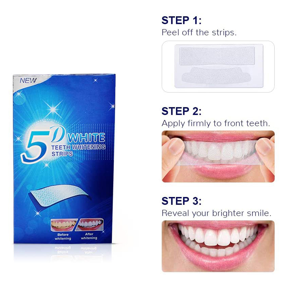 5D White Teeth Whitening Strip - Teeth Whitening Gel Pen ulasan dan harga